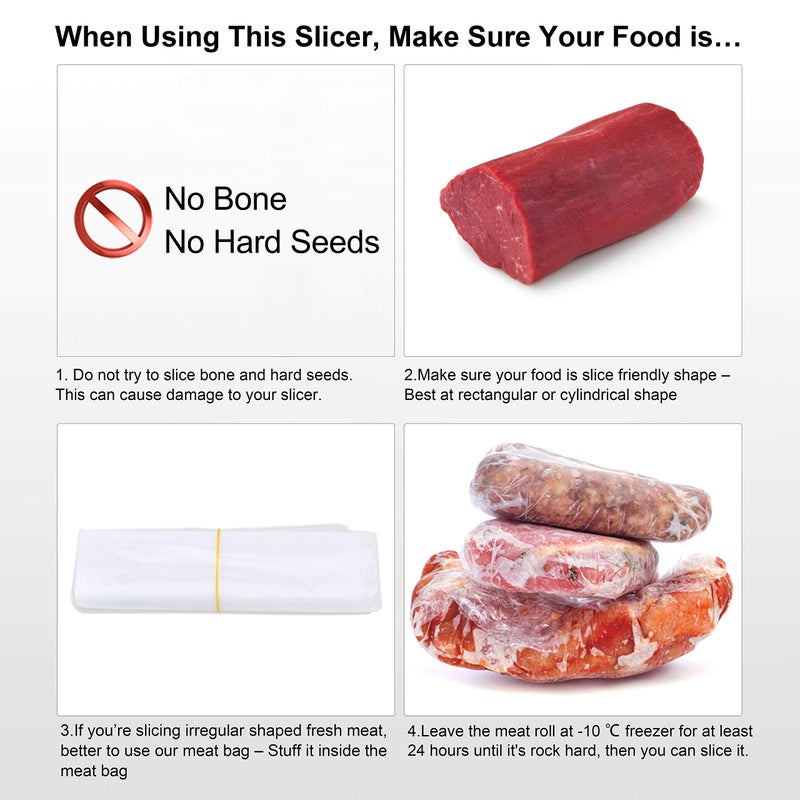 befen Manual Frozen Meat Slicer, befen Upgraded Stainless Steel Meat Cutter Beef Mutton Roll for Hot Pot KBBQ Food Slicer Slicing Machine for Home Cooking of Hot Pot Shabu Shabu BBQ - Image 4