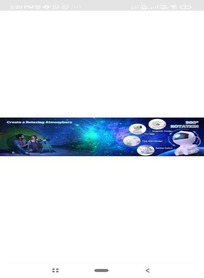 Astronaut Galaxy Projector Night Light – 360° Rotating Nebula Star Projector with Remote, Timer & Adjustable Head for Kids’ Bedroom, Gaming Room & Home Décor. - Image 4