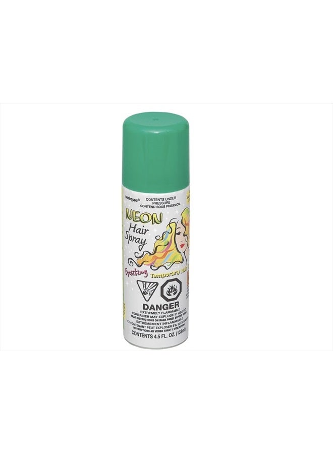Unique Temporary Neon Color Hair Spray, 4.5 Oz, Green