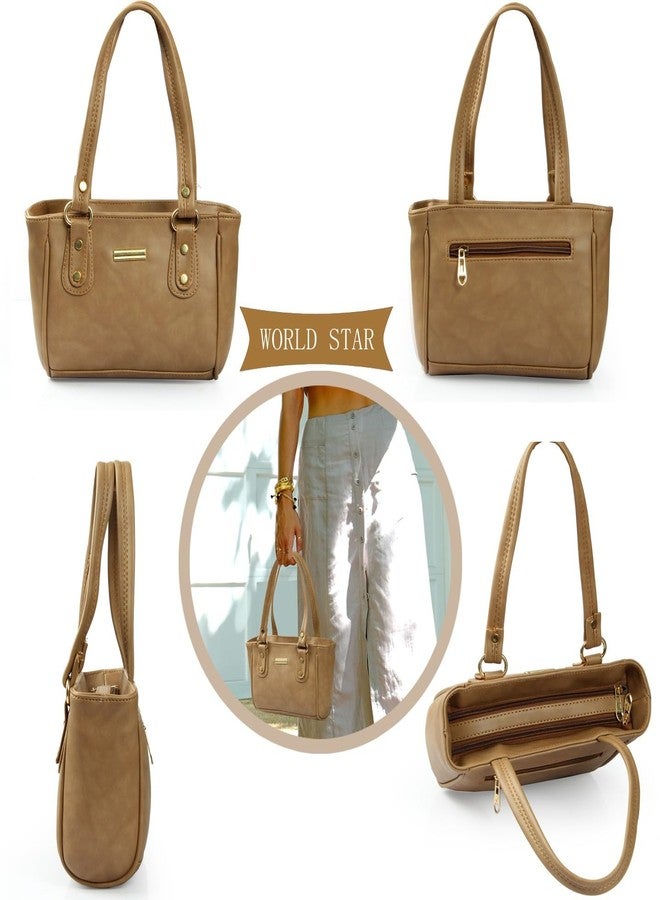 WORLD STAR PU Handbag for Womens | Brown - Image 2