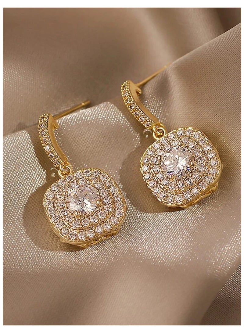 إيكوال حلق اذن نسائي بتصميم عصري وعالي الجودة مرصع بالزركون - Image 3