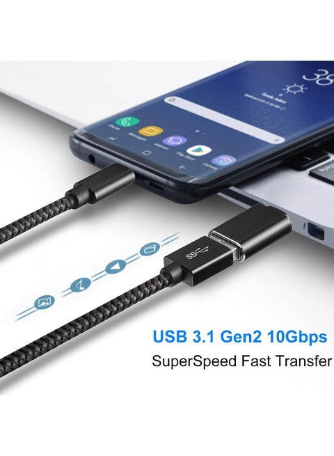 4 Pack USB To USB C Adapter - 10Gbps Fast Charging & Data Transfer