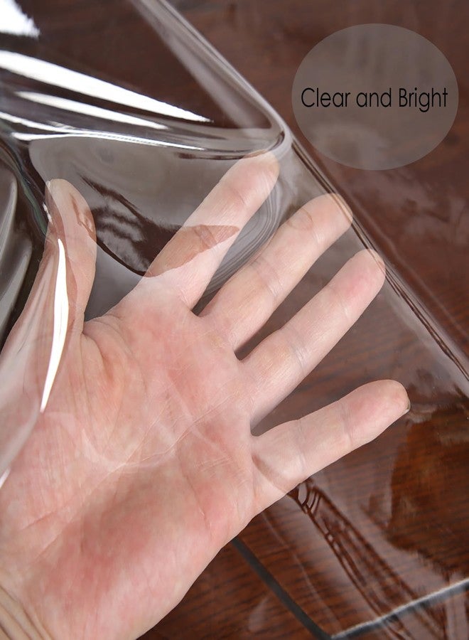 PlentifulHome Oval Clear Plastic Tablecloth Protector - Waterproof Table Cloth, Oil Spill Proof, Table Cover for Dining Tables, Parties and Holidays (60×90 Inch) - Image 4