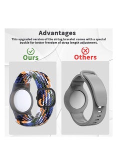 Anmi 2 Pcs Airtag Kids Wristbands, Kids Bracelet Compatible with Apple AirTag, Nylon Strap Cassette Holder Accessories for Toddlers Adults, Adjustable Anti-Lost  - Image 5