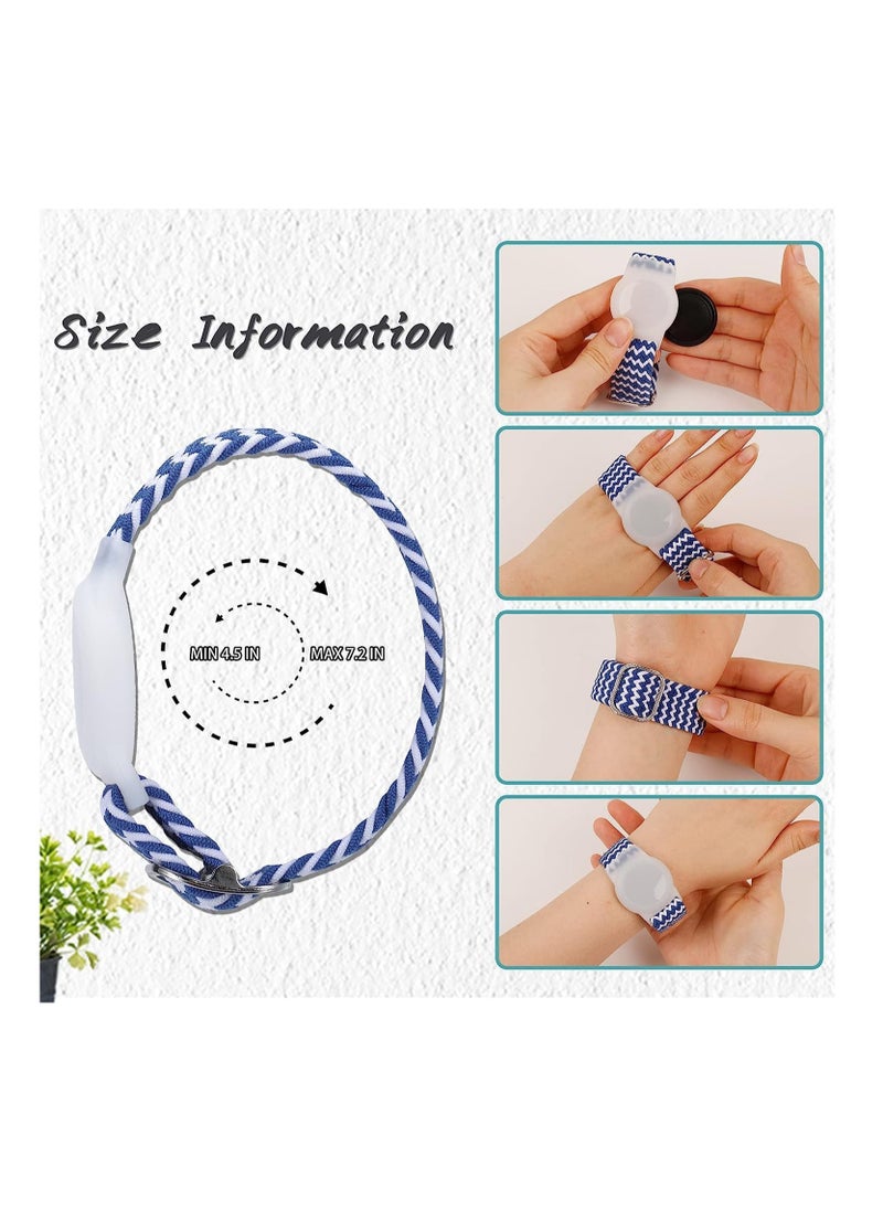 Anmi - 2 Pcs Airtag Kids Wristbands, Kids Bracelet Compatible with Apple AirTag, Nylon Strap Cassette Holder Accessories for Toddlers Adults, Adjustable Anti-Lost - Image 1