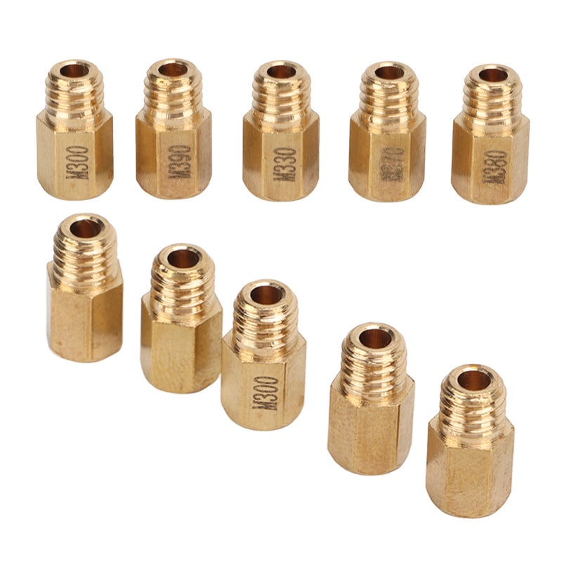 Carburetor Main Jet Kit: 10 Sizes Solid Brass Hex Style - High Accuracy Direct Replacement for Mikuni VM TM TMX Automotive Carburetors - Image 3