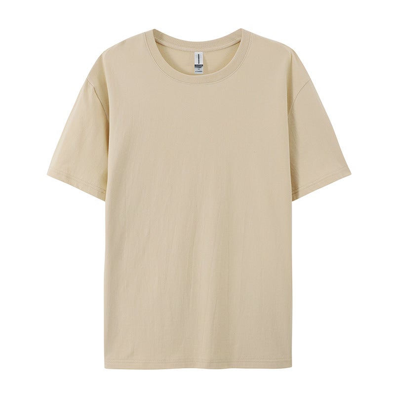 Caribbean 79000-180G Pure Cotton Round Neck Short-Sleeved T-Shirt Trendy Loose And Printable - Image 1