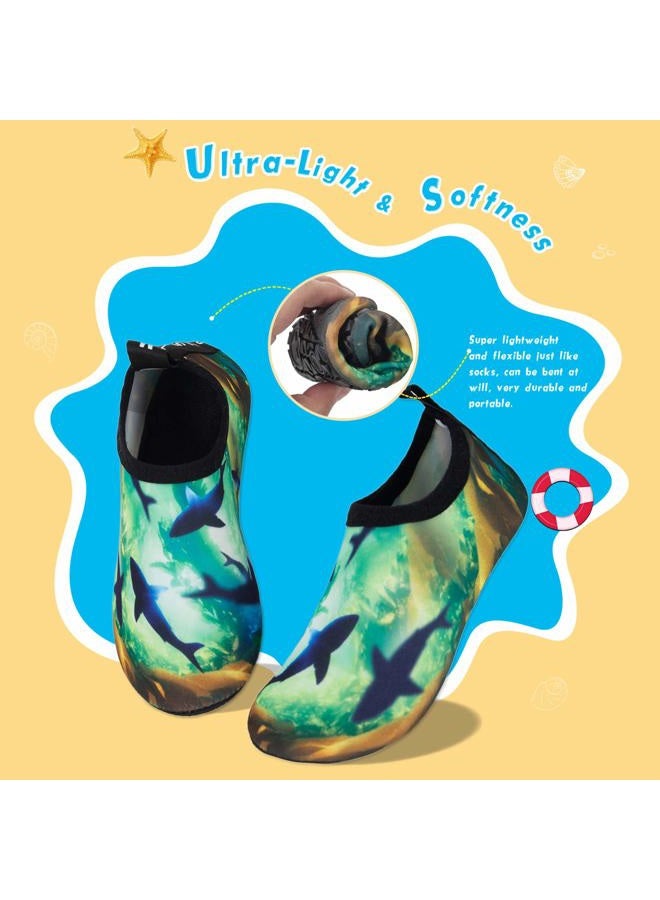 WateLves Kids Water Shoes Girls Boys Toddler Non-Slip Quick Dry Aqua Socks for Beach Swim Walking, Shark, 12.5-13 Little Kid - Image 4