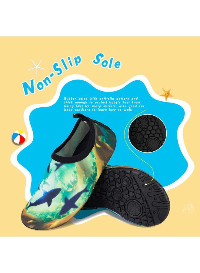 WateLves Kids Water Shoes Girls Boys Toddler Non-Slip Quick Dry Aqua Socks for Beach Swim Walking, Shark, 12.5-13 Little Kid - Image 5