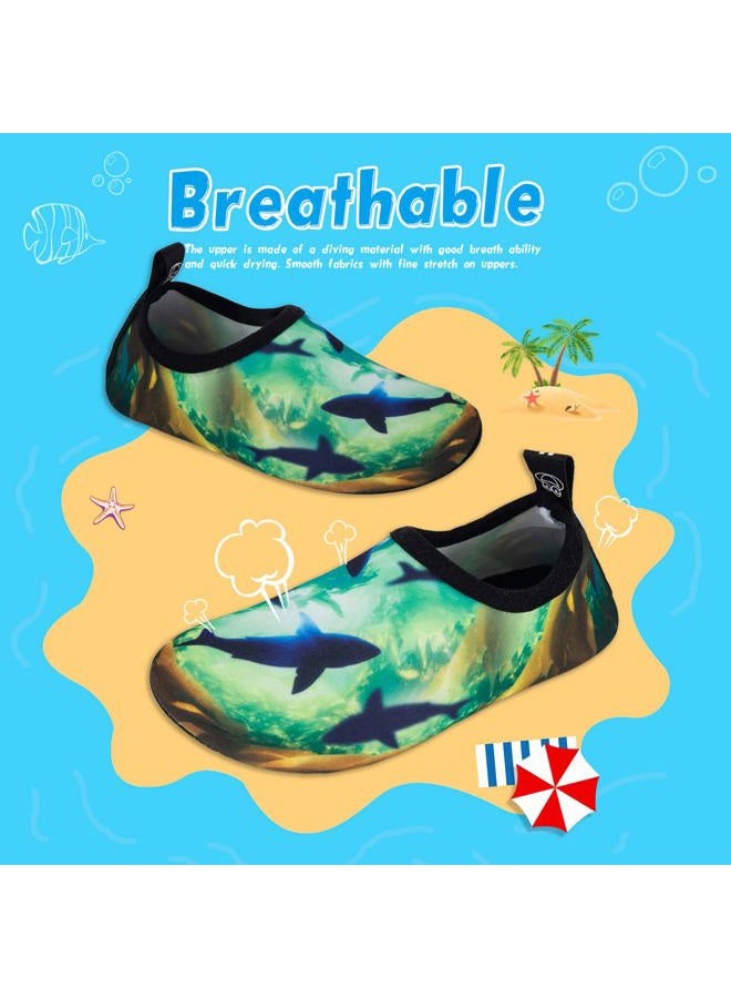 WateLves Kids Water Shoes Girls Boys Toddler Non-Slip Quick Dry Aqua Socks for Beach Swim Walking, Shark, 12.5-13 Little Kid - Image 3