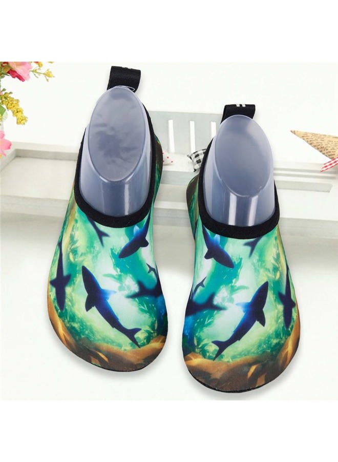 WateLves Kids Water Shoes Girls Boys Toddler Non-Slip Quick Dry Aqua Socks for Beach Swim Walking, Shark, 12.5-13 Little Kid - Image 2
