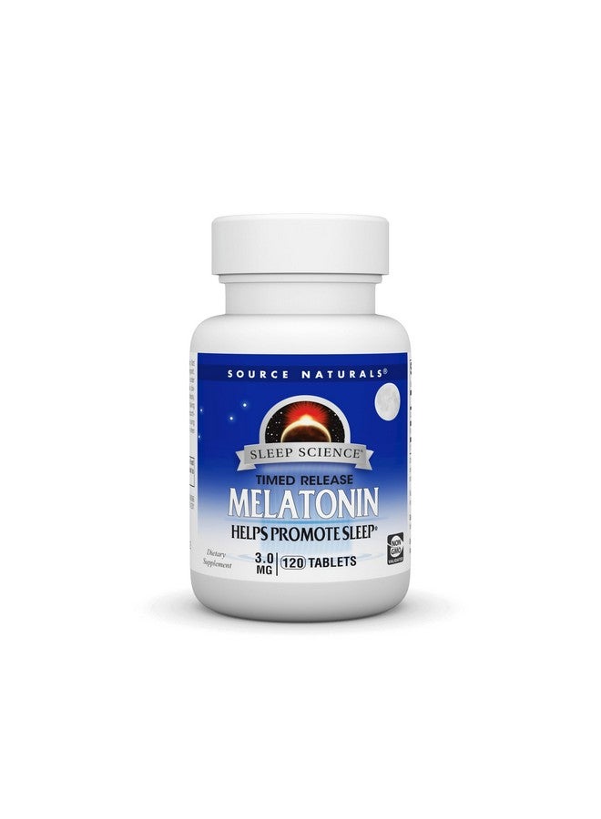Source Naturals Time Released Melatonin* - 3 mg, 120 Tablets - Image 1
