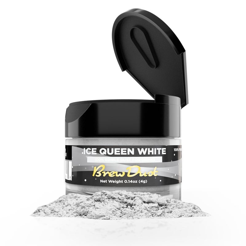Bakell Brew Dust - Ice White (4g) | Edible Shimmery Drink Glitter for Beverages, Drinks & Cocktails - Image 1
