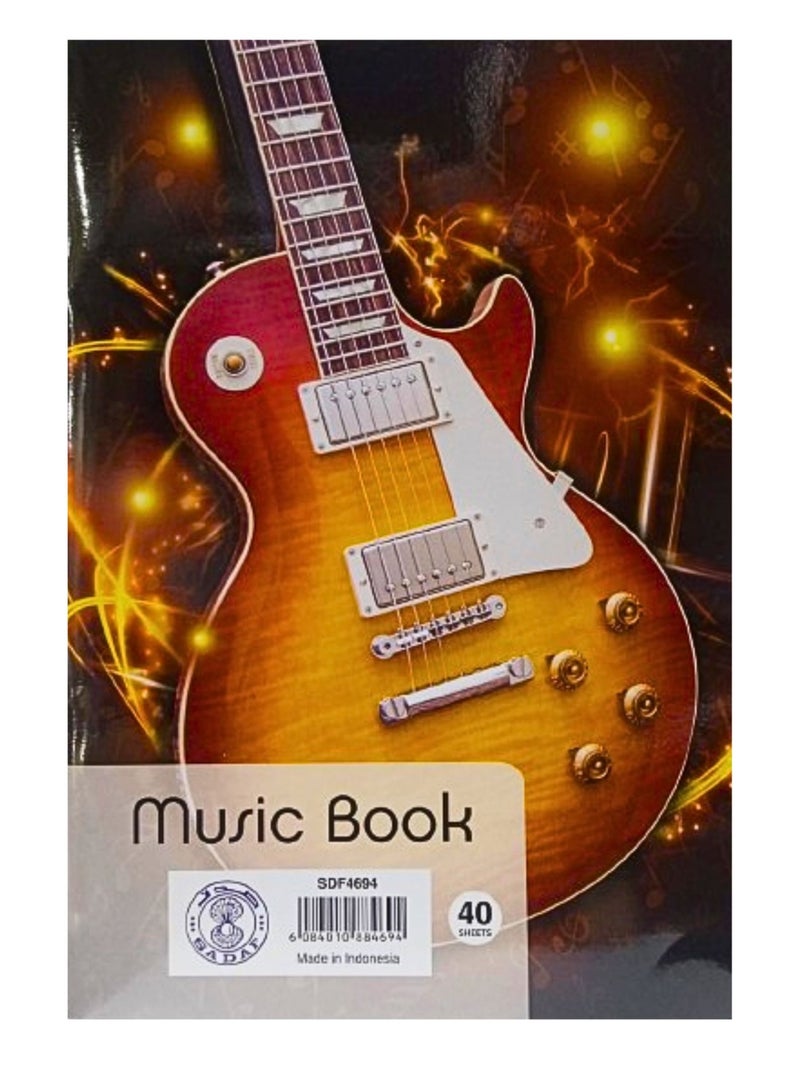 Sadaf A4 Size Music Book, 40 Sheets - Image 1