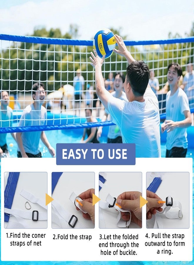 Could Spark 15FT Pool Volleyball Net with 10Ft Straps Portable Volleyball Net with Carrying Bag Volleyball Small Pool Net for Outdoor Indoor Backyard Yard Beach Above Ground Pool Swimming Pool (Net Only) - Image 5