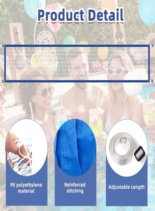 Could Spark 15FT Pool Volleyball Net with 10Ft Straps Portable Volleyball Net with Carrying Bag Volleyball Small Pool Net for Outdoor Indoor Backyard Yard Beach Above Ground Pool Swimming Pool (Net Only) - Image 3