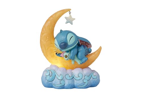 Enesco Disney Traditions Collection by Jim Shore Lilo Stitch Holding Scrump on The Moon Lit Figurine Stone Resin Hand Painted Collectible Disney Stitch Figurines Home Decor Statue 763 Inch - Image 1