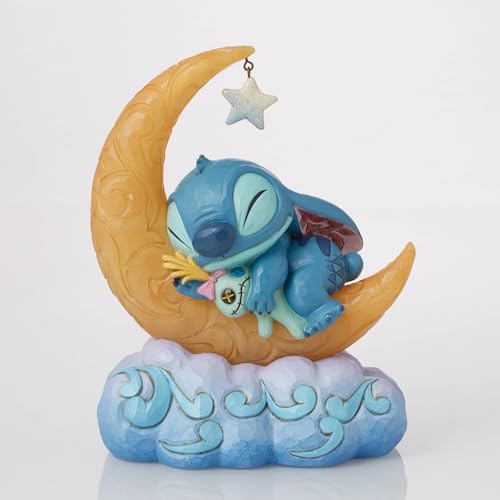 Enesco Disney Traditions Collection by Jim Shore Lilo Stitch Holding Scrump on The Moon Lit Figurine Stone Resin Hand Painted Collectible Disney Stitch Figurines Home Decor Statue 763 Inch - Image 3