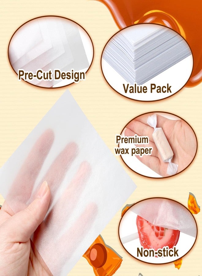 SBYURE Wax Candy Wrappers 1000 Pieces Candy Wrappers for Caramels Pre-Cut Twisting Wax Paper Square Sheets 4.8x4.8inch for Caramel, Chocolate,Taffy,Lollipop - Image 3