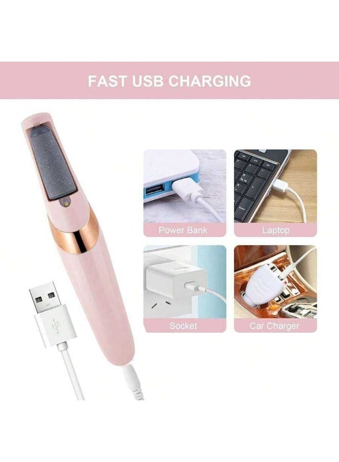 إسكدنيا مقشر كهربائي للقدم مع بطارية 300 مللي أمبير، طقم العناية المهنية بالقدم لإزالة الجلد الميت والصلب والجاف - Image 5