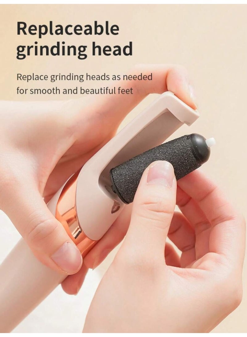 إسكدنيا مقشر كهربائي للقدم مع بطارية 300 مللي أمبير، طقم العناية المهنية بالقدم لإزالة الجلد الميت والصلب والجاف - Image 3