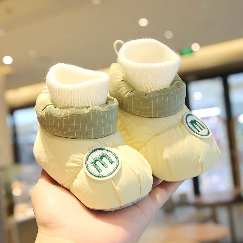 Qi Ta Baby Cotton Boots for 0-12 Months, Soft Sole First-Walk Shoes, Winter Warm Fleece-Lined, Anti-Slip, Unisex - Image 4