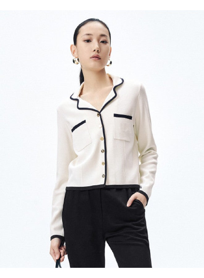 Waxbird Spring And Autumn Slightly Stretch Elegant Temperament Knitted Sweater Women - Image 1