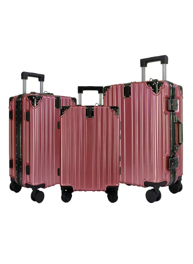 فيبتور طقم حقائب سفر فاخرة صلبة بدون سحاب، مزودة بقفل TSA مزدوج، وعجلات دوارة صامتة بزاوية 360 درجة، ومقبض من سبائك الألومنيوم.