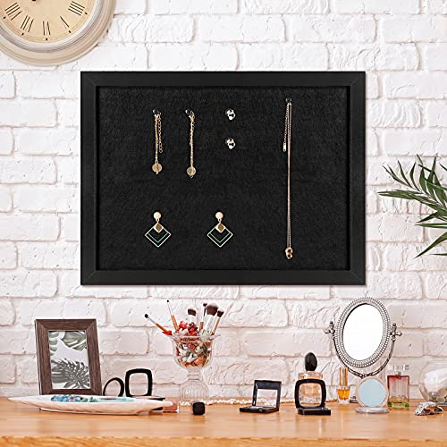 TORASO Cork Board Bulletin Board, Cork Boards for Walls with Pins, Eye Bolts, gaskets, Screws, Pin Board for Office, School and Home (All Black, 11“x14.5” - 2p) - Image 5