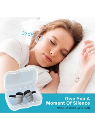 Noise Cancelling Earplugs for Sleeping, Reusable Ear Plugs for Kids & Adults – Comfortable Silicone & Foam Ear Protection for Snoring, Work, Swimming, Travel, Studying & Concerts - view 4
