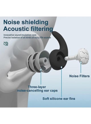 Noise Cancelling Earplugs for Sleeping, Reusable Ear Plugs for Kids & Adults – Comfortable Silicone & Foam Ear Protection for Snoring, Work, Swimming, Travel, Studying & Concerts - view 3