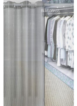 BLUE GRASS Blue Grass 02mm PVC Black Transparent Ring ac Curtain 8 feet Polyvinyl Chloride  - Image 4