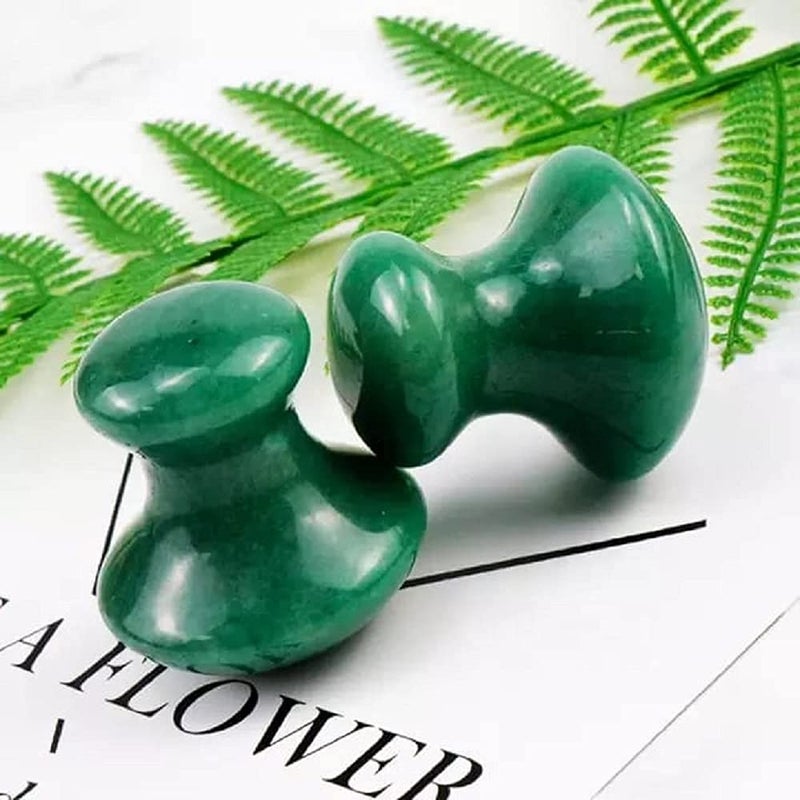 TechPro Gua Sha Facial Tool, Natural Jade Stone Guasha Board for SPA Acupuncture Therapy Trigger Point Treatment, Gua Sha Scraping Massage Tool, Face Roller and Manual Massage Stone for Skin care - Image 3