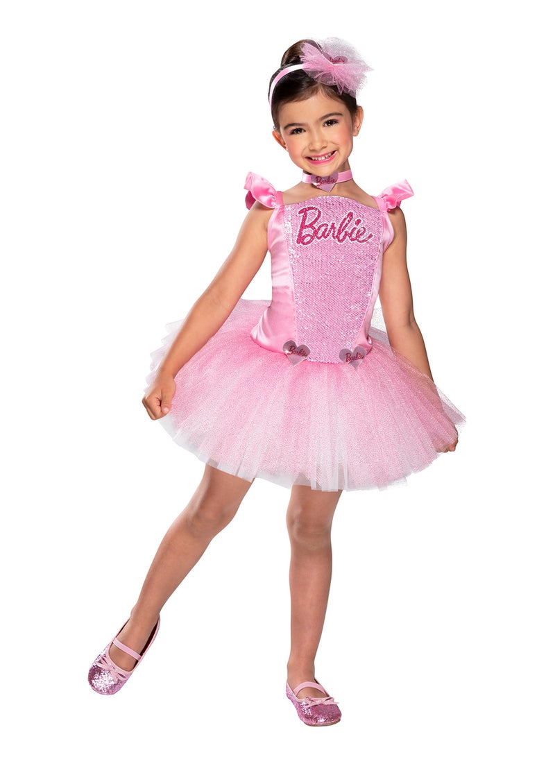 Rubies Barbie Ballerina Costume for Girls - Child's Size Medium (5-6 Years) - Image 1