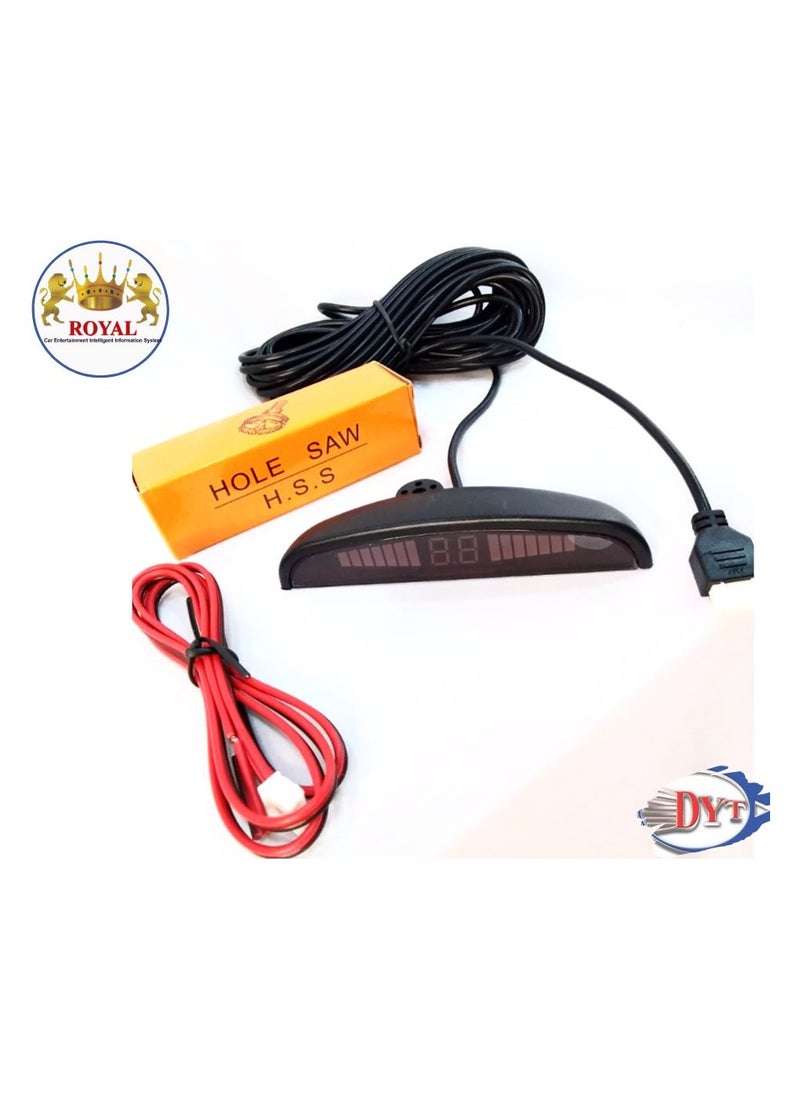 Royal WINCA/ROYAL Car Parking Sensor 4 Sensors Auto Reverse Assistance Backup Radar Detector System BLACK Color Digital Display Double-sided tapes 12v power cable Control Box (Black)  - Image 5
