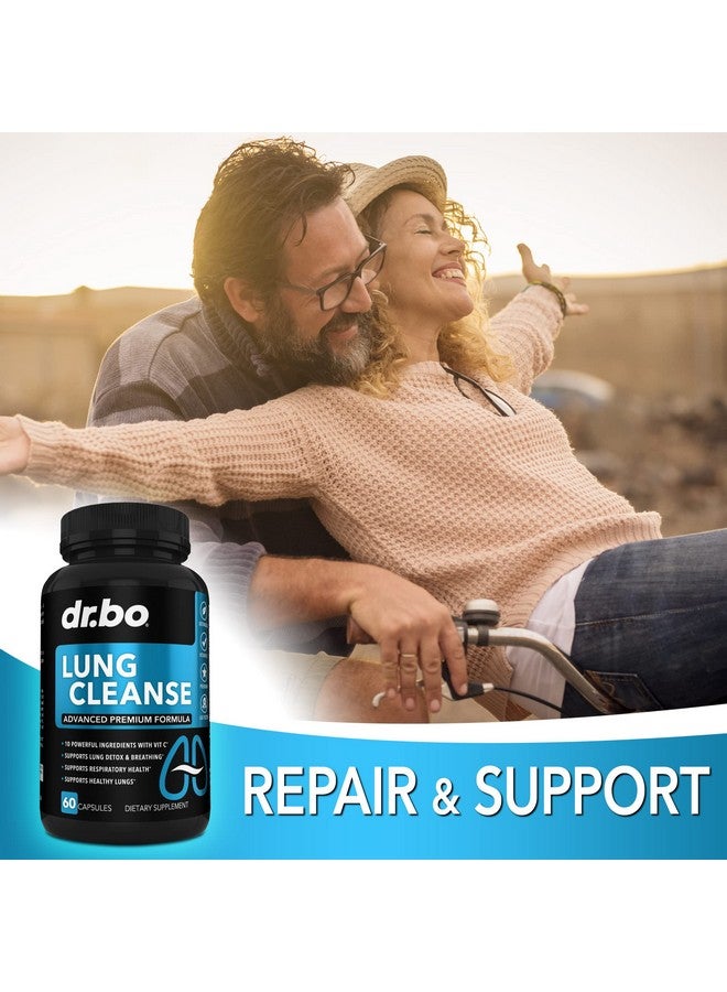 dr.bo Lung Cleanse Support Supplement - Respiratory Supplements to Quit & Stop Smoking Aids - Herbal Detox for Lungs & Bronchial Health - Smokers Cleanser Breathe Aid for Mucus Clear Relief - 60 Capsules - Image 5