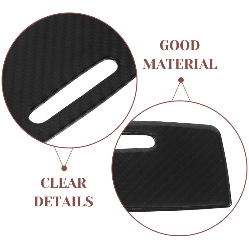 Carbon Fiber Center Console Storage Box Panel Cover Dashboard Organizer - Image 4