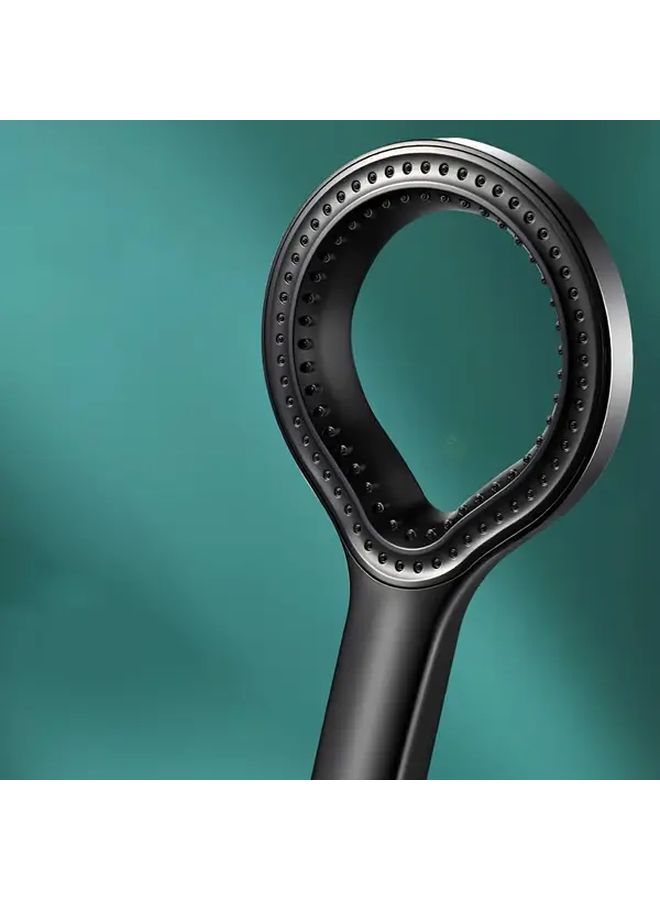 1pc High Pressure Wall Mounted Handheld Shower Head Round Spray With Ergonomic Grip Durable Plastic Silvery Design No Electricity Needed Modern Bathroom Upgrade For Enhanced Water Pressure And Aesthetics Sleek Showerhead Sturdy Construction - Image 5