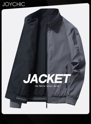 Solid Pattern Spring and Autumn Men's Jacket Hooded Casual Sports Windproof Zipper Coat Outdoor - pzsku/Z03FD3F29776310BAF9EBZ/45/_/1723023520/43772a47-a611-422b-bcc7-b9792d81faaa