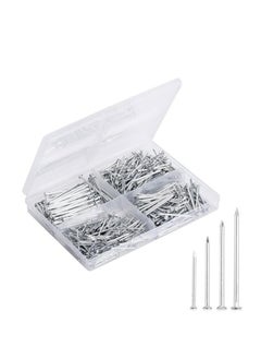 spa luxetique Nail Assortment Kit, 200Pcs, 4 Sizes, Silver, Small Nails for Hanging Pictures, Finishing Nails, Gold Wall Nails for Hanging, Pin Nails, Hardware Nails, Assorted Nails, Galvanized Nails  - Image 1