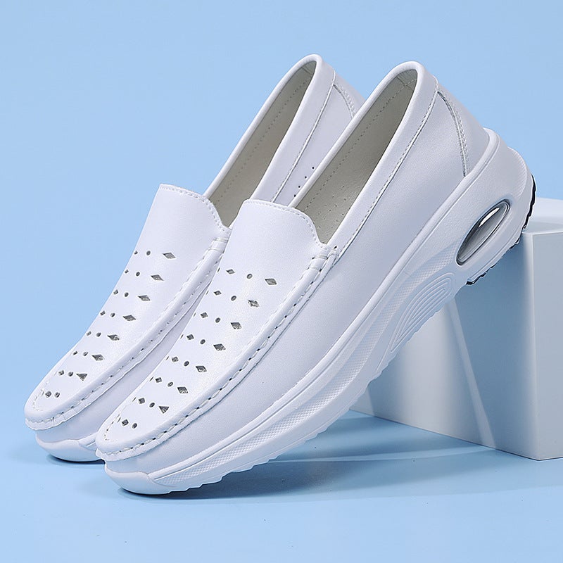 Spring And Air-Cushion Nurse Shoes For Men, Trendy Hollow Medical Care Non-Slip Lightweight Breathable Soft-Soled Work Shoes That Are Not Tiring For Feet - Image 4