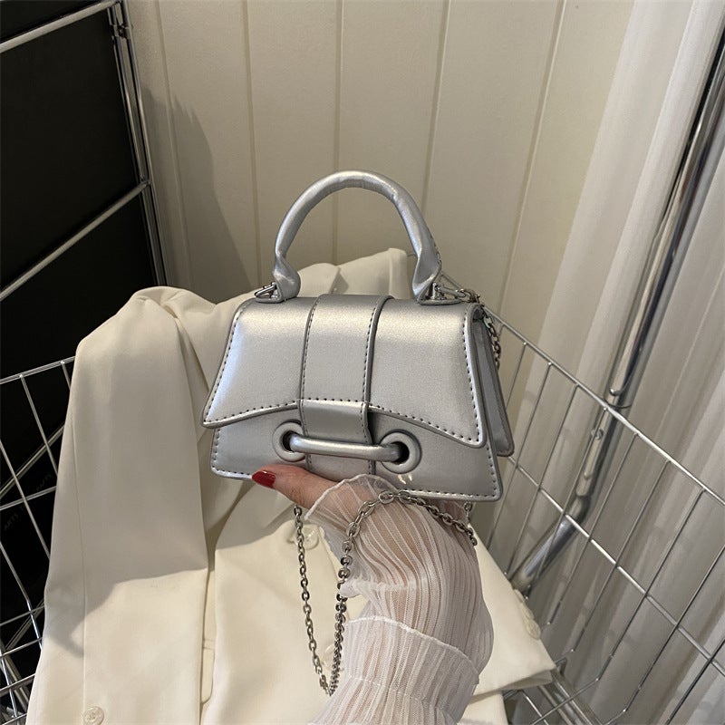 Texture Simple Fashion This Year'S Popular Temperament Handbag Small Fresh Western Style Casual Bag Shoulder Crossbody Small Square Bag - Image 5