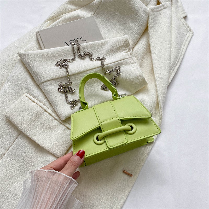 Texture Simple Fashion This Year'S Popular Temperament Handbag Small Fresh Western Style Casual Bag Shoulder Crossbody Small Square Bag - Image 1
