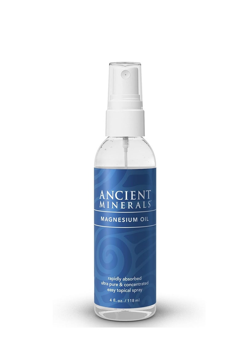 Ancient Minerals Ancient Minerals Magnesium Oil Spray Bottle of Pure Genuine Zechstein Magnesium Chloride - Topical Magnesium for Skin Application (4fl oz)  - Image 1