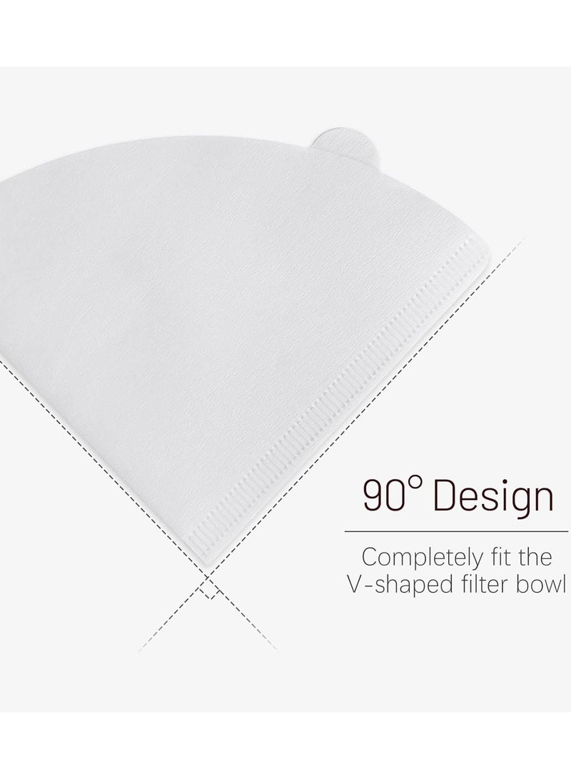 100 Piece Coffee Filter Paper Drip Coffee v60 Filter White (2-4 Cups) - Image 3