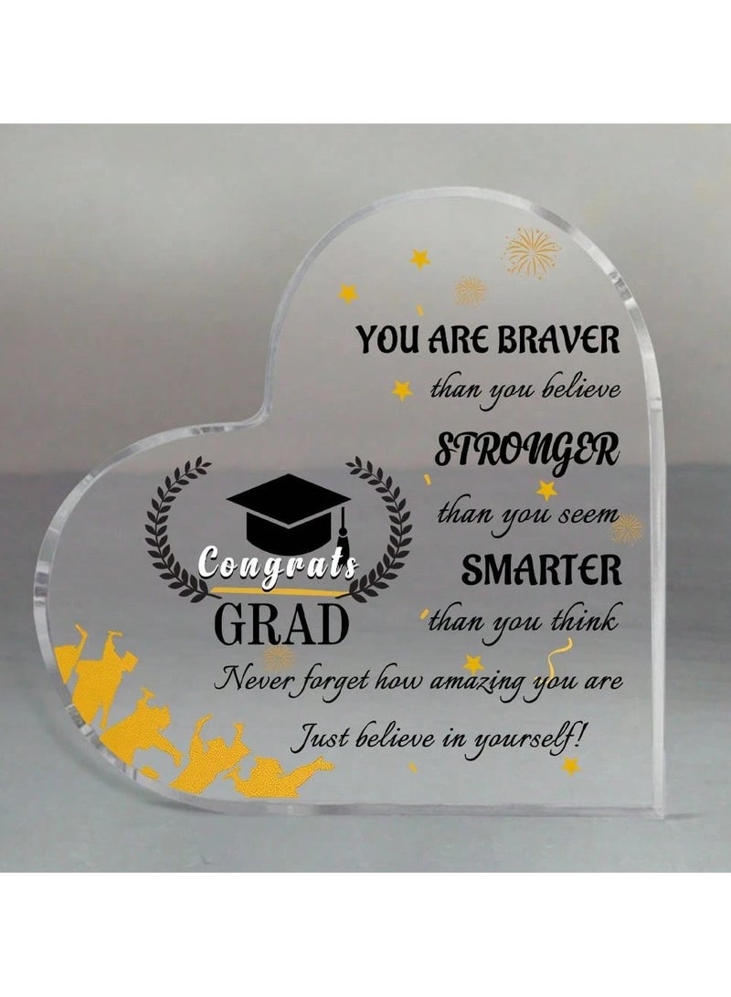 Graduation Keepsake Gifts Made of Acrylic, Designed with a Graduation Cap and Inspirational Words for the Graduate. - Image 3