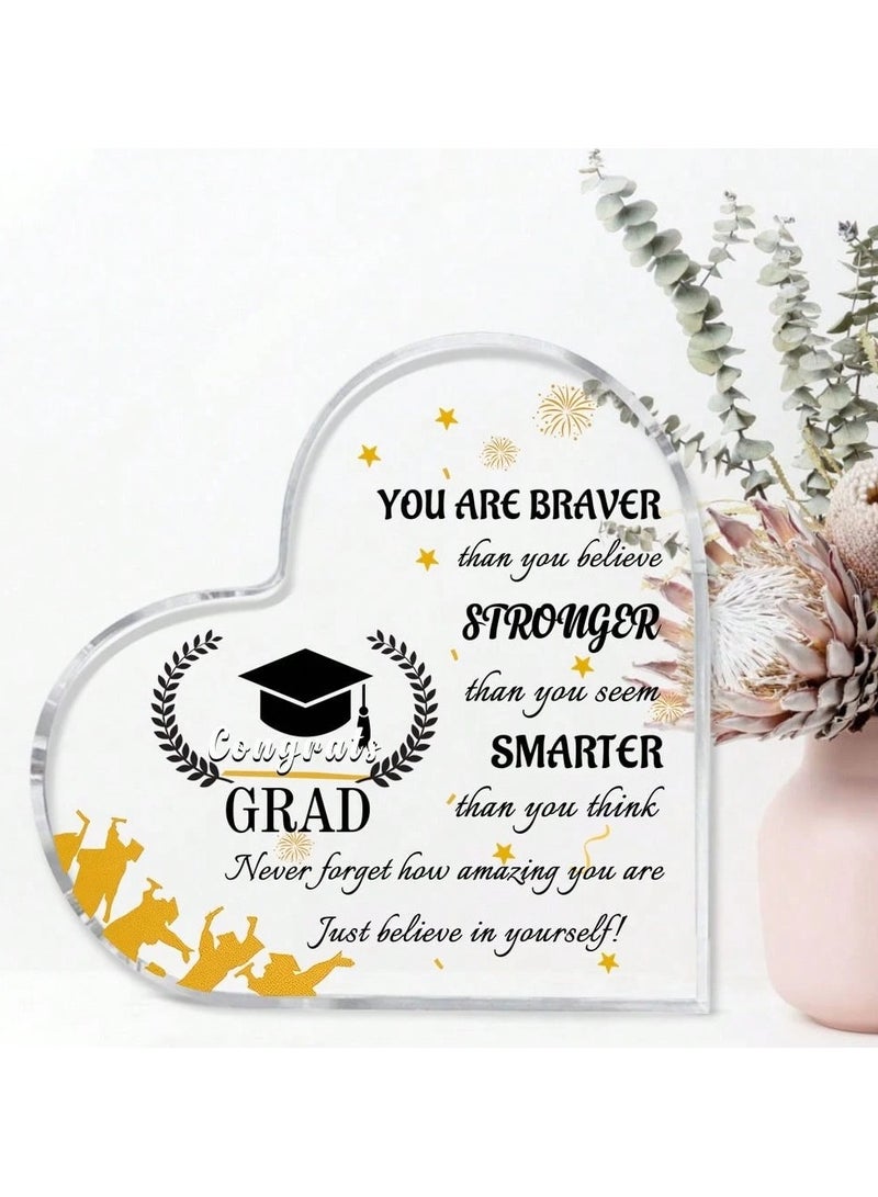 Graduation Keepsake Gifts Made of Acrylic, Designed with a Graduation Cap and Inspirational Words for the Graduate. - Image 4