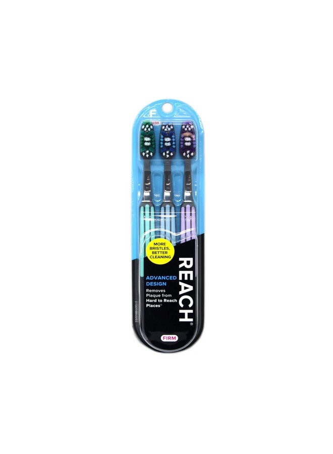 Reach Advanced Design Firm Toothbrushes, Colors May Vary, 3 Count (Pack of 2) Total 6 Toothbrushes - Image 2