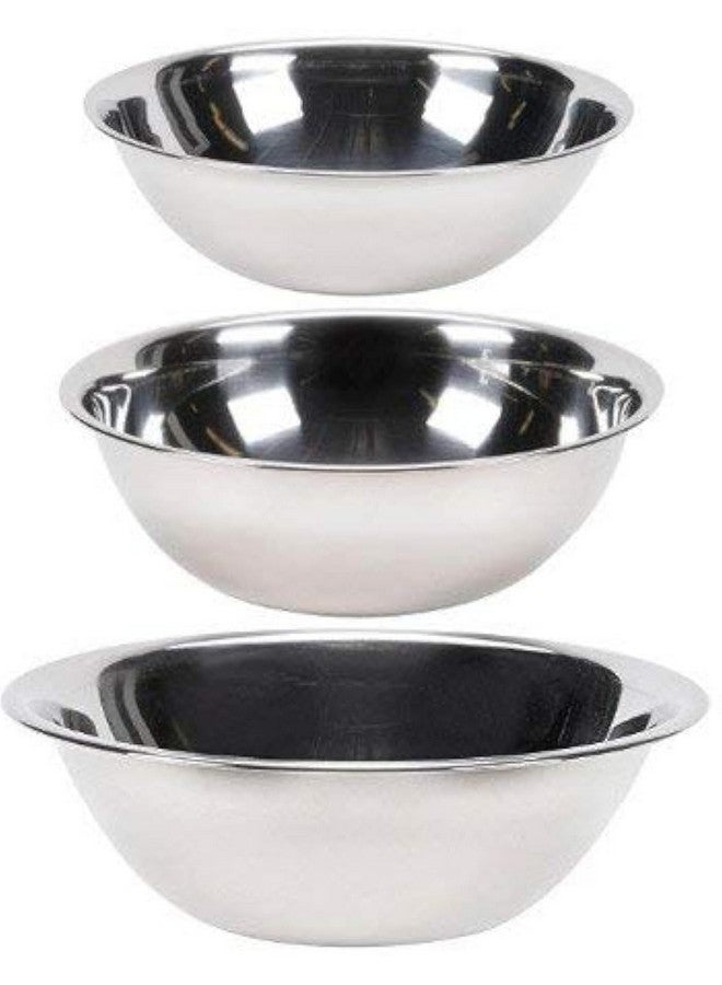 Vollrath Set of 3 Mixing Bowls: 4-Quart, 5-Quart and 8-Quart
