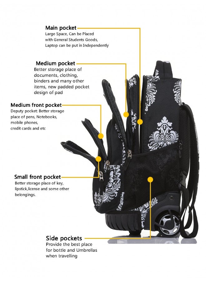 Tilami Tilami Rolling Backpack 18 inch Boys and Girls Laptop Backpack, Totem  - Image 2